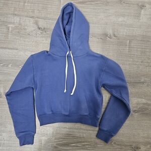 J. Crew Royal Blue Cropped Hoodie XS